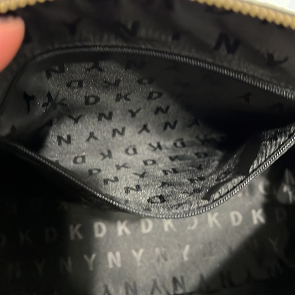 NEW!DKNY Catherine Dome Satchel Brown Black Monogram Logo Shoulder/Crossbody Bag - Picture 10 of 12